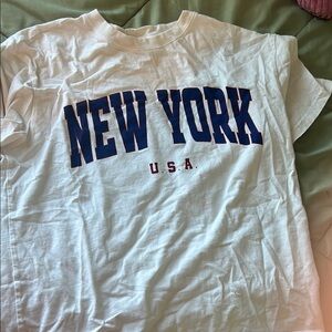 White T-Shirt with New York Print